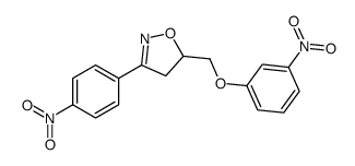 5-[(3-nitrophenoxy)methyl]-3-(4-nitrophenyl)-4,5-dihydro-1,2-oxazole结构式
