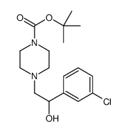 4-[2-(3-氯-苯基)-2-羟基-乙基]-哌嗪-1-羧酸叔丁基酯结构式