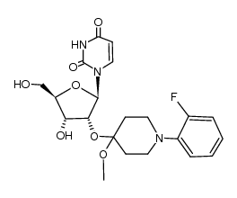 2'-O-[1-(2-fluorophenyl)-4-methoxypiperidin-4-yl]uridine结构式
