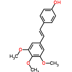 (E)-4'-羟基-3,4,5-三甲氧基二苯乙烯结构式