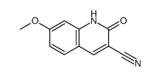 7-methoxyquinolin-2(1H)-one-3-carbonitrile Structure