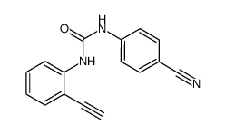 1-(4-cyanophenyl)-3-(2-ethynylphenyl)urea结构式