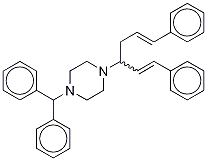 1-(DiphenylMethyl)-4-[(1RS,3E)-4-phenyl-1-[(E)-2-phenylethenyl)-3-buten-1-yl]piperazine Structure