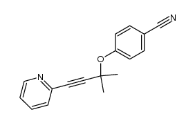 4-[1,1-dimethyl-3-(pyridin-2-yl)-2-propynyloxy]benzonitrile结构式