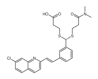 (S)-3-(((3-(2-(7-chloroquinolin-2-yl)-(E)-ethenyl)phenyl)((3-(dimethylamino)-3-oxopropyl)thio)methyl)thio)propionic acid Structure