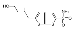 5-[[(2-Hydroxyethyl)amino]methyl]thieno[2,3-b]thiophene-2-sulfonamide结构式