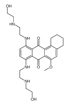 8,11-bis((2-((2-hydroxyethyl)amino)ethyl)amino)-6-methoxy-1,2,3,4-tetrahydro-7,12-benz(a)anthraquinone结构式