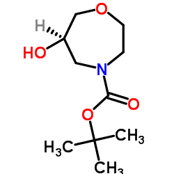 (R)-tert-butyl 6-hydroxy-1,4-oxazepane-4-carboxylate Structure