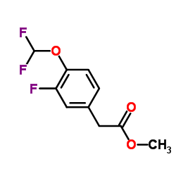4-(Difluoromethoxy)-3-fluorophenylacetic acid Methyl ester Structure
