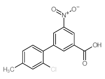 2'-Chloro-4'-methyl-5-nitro-[1,1'-biphenyl]-3-carboxylic acid Structure