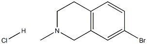 7-溴-2-甲基-1,2,3,4-四氢异喹啉盐酸盐结构式