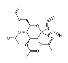 2,3,4,6-tetra-O-acetyl-D-glucopyranosylidene 1,1-diazide Structure