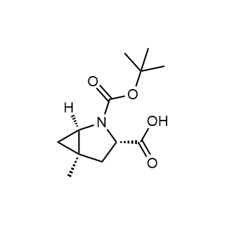 (1R,3S,5R)-2-(叔丁氧羰基)-5-甲基-2-氮杂双环[3.1.0]己烷-3-羧酸结构式