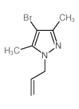 1-烯丙基-4-溴-3,5-二甲基-1H-吡唑结构式