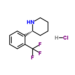 (R)-2-(2-(Trifluoromethyl)phenyl)piperidine hydrochloride Structure