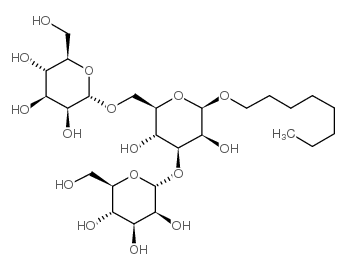 正辛基3,6-二-O-(α-D-甘露糖吡喃糖基)-β-D-甘露糖吡喃糖苷结构式