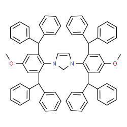 N,N'-双(2,6-双(二苯基甲基)-4-甲氧基苯基)咪唑-2-亚基结构式