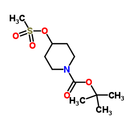 1-Boc-4-甲烷磺酰氧基哌啶结构式