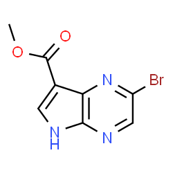 2-溴-5H-吡咯并[2,3-b]吡嗪-7-羧酸甲酯结构式