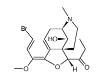 1-bromo-4,5α-epoxy-14-hydroxy-3-methoxy-17-methylmorphinan-6-one Structure