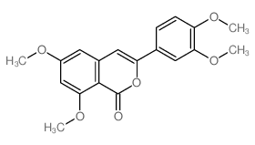 3-(3,4-dimethoxyphenyl)-6,8-dimethoxyisochromen-1-one结构式