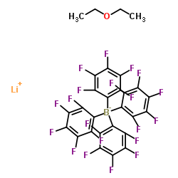 Lithium Tetrakis(pentafluorophenyl)borate-Ethyl Ether Complex Structure