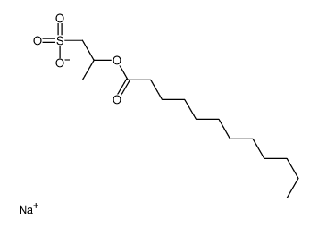 sodium,2-dodecanoyloxypropane-1-sulfonate结构式