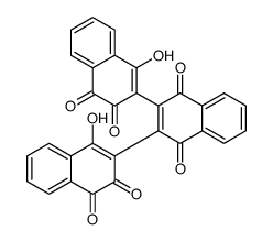 4-hydroxy-3-[3-(1-hydroxy-3,4-dioxonaphthalen-2-yl)-1,4-dioxonaphthalen-2-yl]naphthalene-1,2-dione结构式