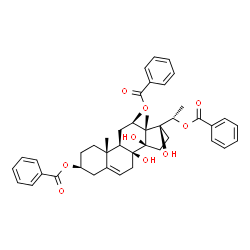 (14β,17S,20S)-Pregn-5-ene-3β,8,12β,14,17,20-hexol 3,12,20-tribenzoate structure