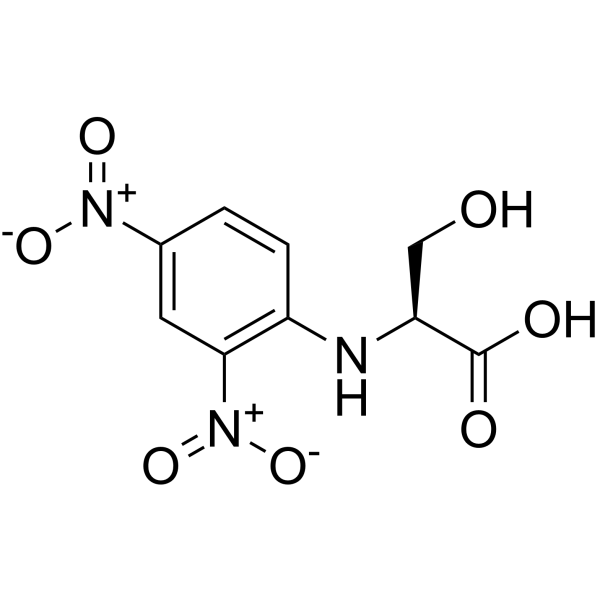 N-(2,4-二硝基苯)-L-丝氨酸结构式
