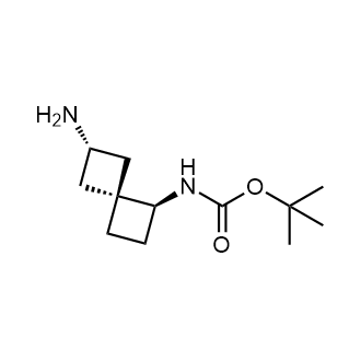 ((1S,4s,6S)-6-氨基螺[3.3]庚-1-基)氨基甲酸叔丁酯结构式