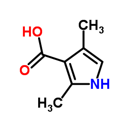 2,4-二甲基吡咯-3-甲酸结构式