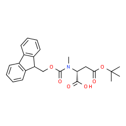 (R)-2-((((9H-芴-9-基)甲氧基)羰基)(甲基)氨基)-4-(叔丁氧基)-4-氧代丁酸结构式