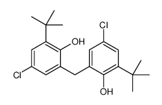 2-tert-butyl-6-[(3-tert-butyl-5-chloro-2-hydroxyphenyl)methyl]-4-chlorophenol结构式