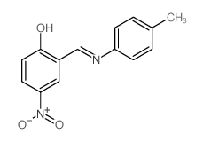 Phenol,2-[[(4-methylphenyl)imino]methyl]-4-nitro- Structure