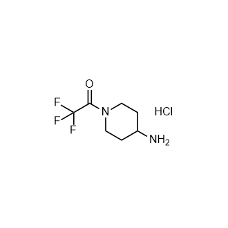 1-(4-氨基哌啶-1-基)-2,2,2-三氟乙烷-1-酮盐酸盐结构式