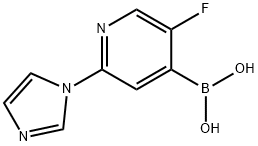 5-Fluoro-2-(imidazol-1-yl)pyridine-4-boronic acid Structure
