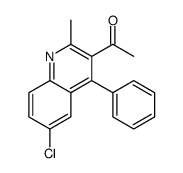6-氯-3-乙酰基-2-甲基-4-苯基-喹啉结构式