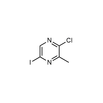 2-氯-5-碘-3-甲基-吡嗪结构式