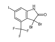3,3-dibromo-6-iodo-4-trifluoromethyloxindole Structure