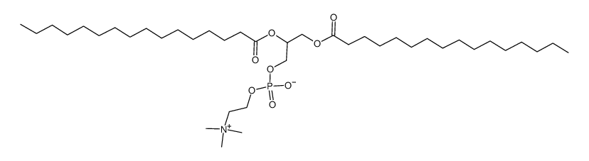 1,2-二棕榈酰-rac-甘油-3-磷酸胆碱结构式