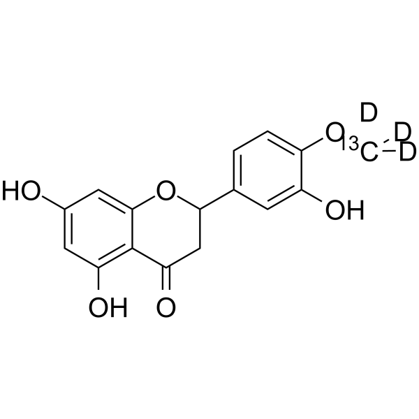 (Rac)-Hesperetin-13C,d3 Structure