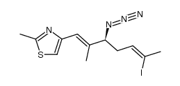(5S)-5-azido-2-iodo-6-methyl-7-(2-methylthiazol-4-yl)-2,6-heptadiene结构式