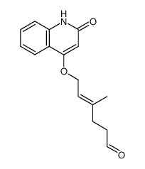 4-methyl-6-(2-oxo-1,2-dihydro-quinolin-4-yloxy)-hex-4-enal Structure