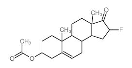 (16-fluoro-10,13-dimethyl-17-oxo-1,2,3,4,7,8,9,11,12,14,15,16-dodecahydrocyclopenta[a]phenanthren-3-yl) acetate Structure
