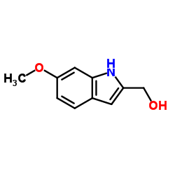 (6-甲氧基-1H-吲哚-2-基)甲醇结构式