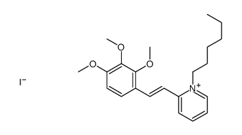 1-hexyl-2-[2-(2,3,4-trimethoxyphenyl)ethenyl]pyridin-1-ium,iodide结构式