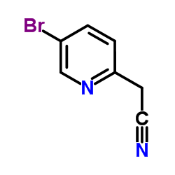 2-(5-溴-2-吡啶)乙氰结构式