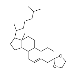 3,3-ethylenedioxycholest-5-ene结构式
