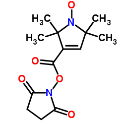 2,2,5,5-四甲基-3-吡咯啉-1-氧基-3-羧酸正羟基琥珀酰亚胺酯结构式